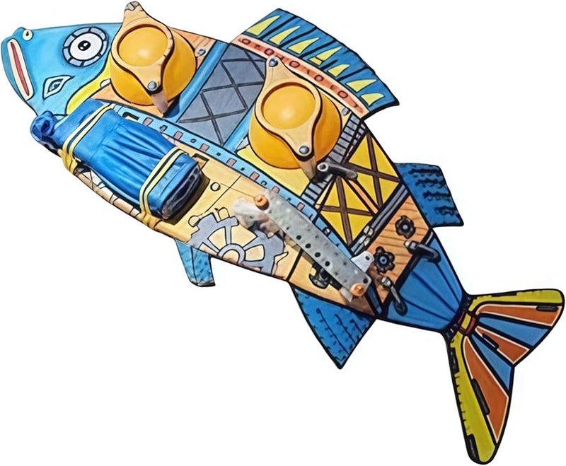 مجموعة نموذج سمكة خشبية ميكانيكية للتركيب الذاتي، تعليمية في مجال العلوم والتكنولوجيا والهندسة والرياضيات، لغز ثلاثي الأبعاد يعمل بالصوت، هدية